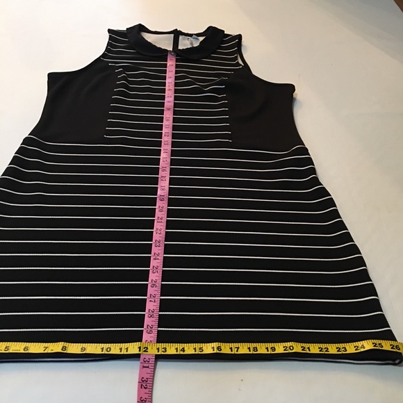 Elle Black White Striped Dress. - Picture 4 of 7